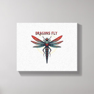 Cotattcore Aesthetic Dragonfly Mushroom Witchy Fl Leinwanddruck