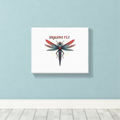 Cotattcore Aesthetic Dragonfly Mushroom Witchy Fl Leinwanddruck (Insitu (Holzboden))