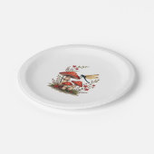 Cotattcore Aesthetic Dragonfly Mushroom Witchy Fl Pappteller (Schrägansicht)