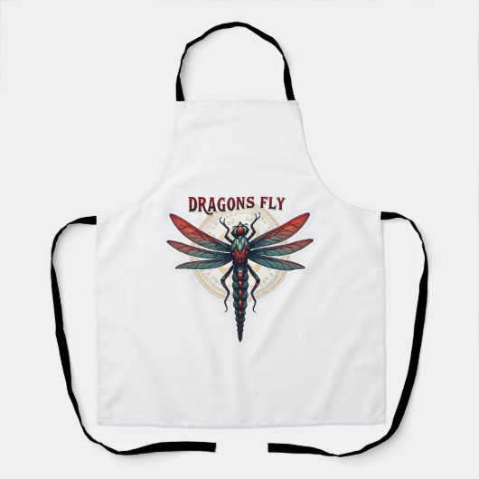 Cotattcore Aesthetic Dragonfly Mushroom Witchy Fl Schürze (Vorderseite)