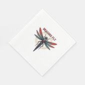 Cotattcore Aesthetic Dragonfly Mushroom Witchy Fl Serviette (Ecke)