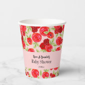 Cotattcore Blume Blätter Pattern Girl Baby Dusche Pappbecher (Vorderseite)