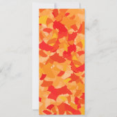 Cotattcore Coral Orange Red Herbstlaubs Hochzeit Einladung (Rückseite)