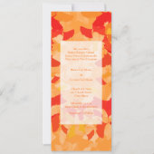 Cotattcore Coral Orange Red Herbstlaubs Hochzeit Einladung (Vorderseite)