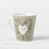 Cotattcore "Floral Heart & Bee" Latte Tasse - Pers (Linke Ecke)
