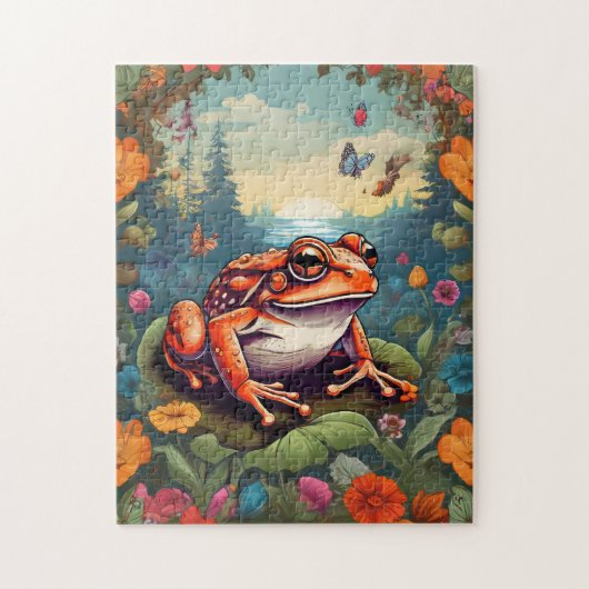 Cotattcore Frog Puzzle - Psychedelic Jigsaw (Vertikal)