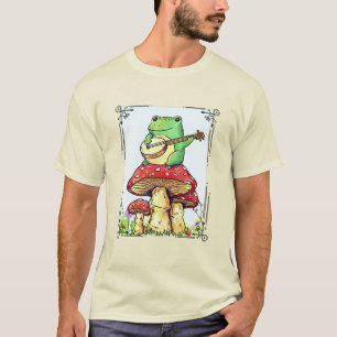 Cotattcore Frosch mit Pilzhaus Banjo spielen T-Shirt