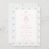 Cotattcore Hydrangea trellis Blumengeburtstag Einladung (Vorderseite)