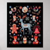 Cotattcore Nordic Hyge Folk Art Scandinavian Chr Poster (Vorne)