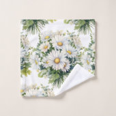 Cotattcore White Daisis Daisy Floral Handtuch Set (Waschlappen)