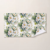 Cotattcore White Daisis Daisy Floral Handtuch Set (Handtuch)