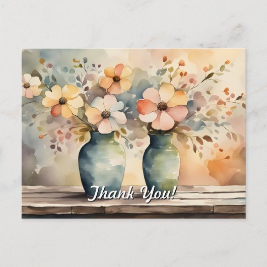 Cotattecore Bouquets Vielen Dank Postkarte (Vorderseite)