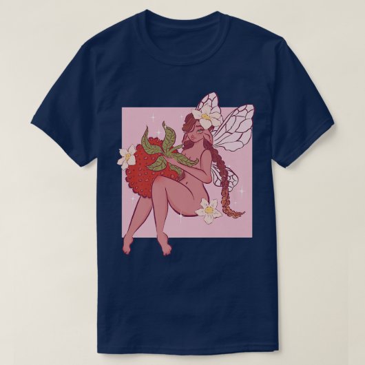 Cotattecore Fairycore Himbeere Fruchtfantasie T-Shirt (Design vorne)