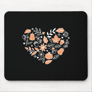 Cotattecore Herbst Herbst Leaves Herz Gestaltungsf Mousepad