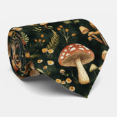 Cotattecore Mushroom Pattern Dunkel Krawatte (Gerollt)