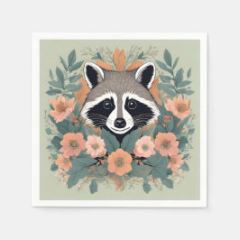 Cotattecore Raccoon Throw Kissen Serviette