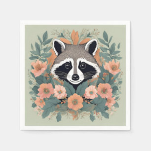 Cotattecore Raccoon Throw Kissen Serviette