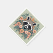 Cotattecore Raccoon Throw Kissen Serviette (Ecke)