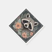Cotattecore Raccoon Throw Kissen Serviette (Ecke)