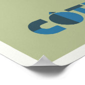 Cote d Azur Französisches Vintage Reiseposter Poster (Ecke)