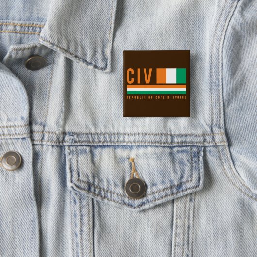 Cote d`Ivoire ISO Code Design Button (Beispiel)