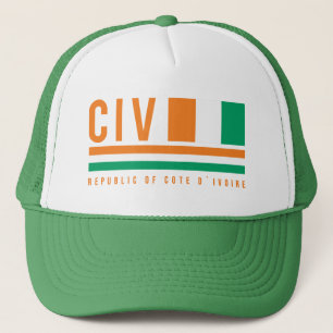 Cote d`Ivoire ISO Code Design Truckerkappe