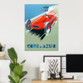 Cote d'Azur Art Deco Plakatdruck Poster (Heimbüro)