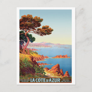 Côte d'Azur, Aussicht auf die französische Küste Postkarte