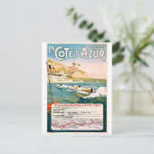 Cote D'Azur, Côte d'Azur, Bootsrennen, Frankreich Postkarte (Stehend Vorderseite)