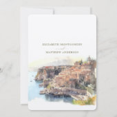 Cote d'Azur Côte d'Azur Hochzeit in Urlaubsort Einladung (Rückseite)