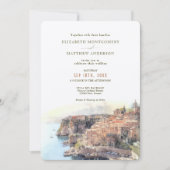 Cote d'Azur Côte d'Azur Hochzeit in Urlaubsort Einladung (Vorderseite)