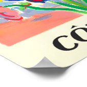 Cote D'Azur France vintage travel Poster (Ecke)