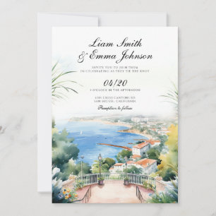 Côte d'Azur Frankreich Hochzeitseinladung Einladung