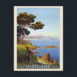 Côte d'Azur Frankreich Vintage Poster 1920 Postkarte<br><div class="desc">Vintage Reiseplakat von der französischen Riviera. Côte d'Azur. Fédération des Syndicats d'initiative. Veröffentlicht 1920. Bitte beachten Sie, dass unsere Plakate hochwertige Reproduktionen sind, die auf beruflichen, hochauflösenden Scans der Originale basieren. Bei unserem manuellen Retuschierprozess werden keine Filter verwendet, die originale Details oder Texturen entfernen, die Sie im Original sehen können....</div>