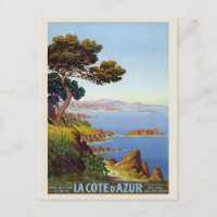 Côte d'Azur Frankreich Vintage Poster 1920