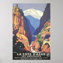 Côte d'Azur Kunst Frankreich Reiseplakat Französis Poster