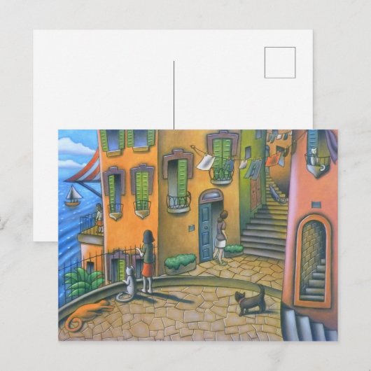 Cote D'azur Postkarte (Vorne/Hinten)