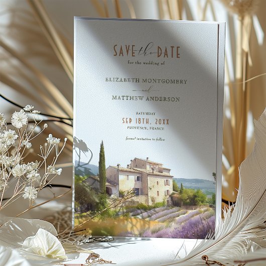 Cote d'Azur Provence Weinberg Save the Date Karte