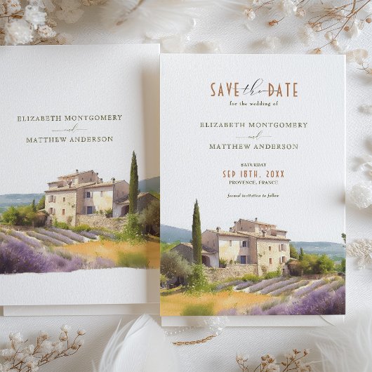 Cote d'Azur Provence Weinberg Save the Date Karte