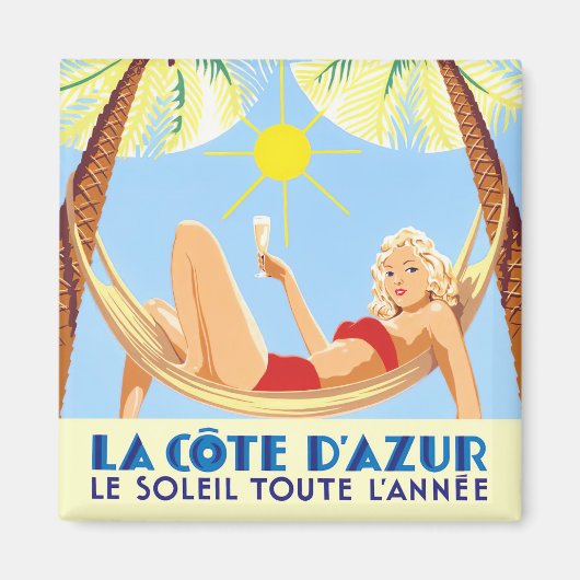 Cote D'Azur Reisezeit Magnet (Vorne)