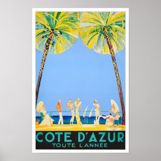 Cote D'Azur Reisezeit Poster (Vorne)