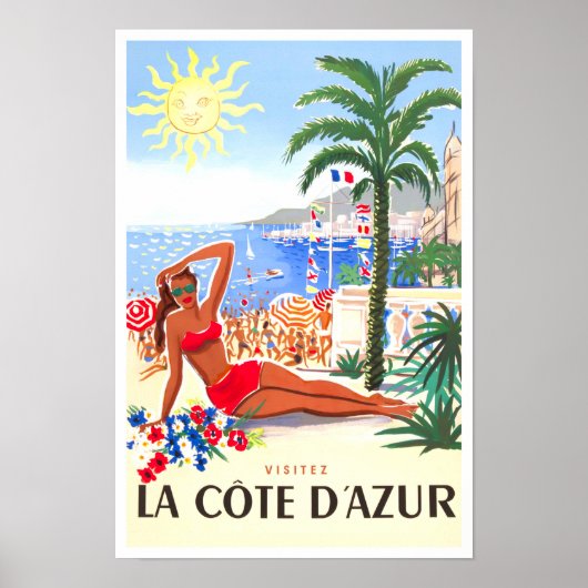Cote D'Azur Reisezeit Poster (Vorne)