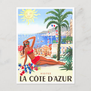 Cote D'Azur Reisezeit Postkarte