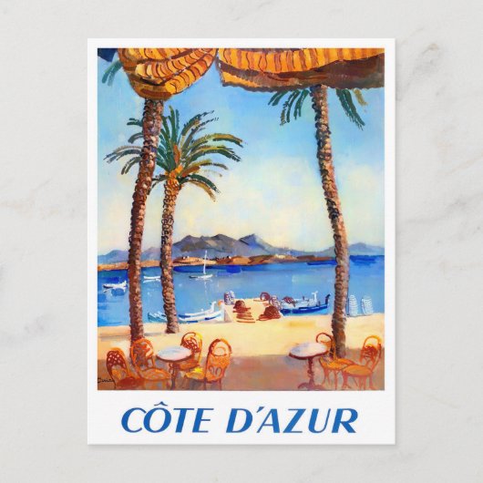 Cote D'Azur Reisezeit Postkarte (Vorderseite)