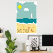 Cote d'Azur, Travel Poster (Heimbüro)