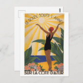 Cote D'Azur Year Round Sunshine Postkarte (Vorne/Hinten)