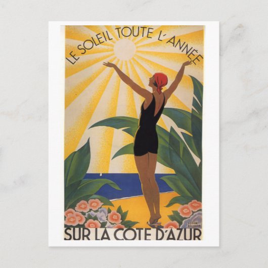 Cote D'Azur Year Round Sunshine Postkarte (Vorderseite)