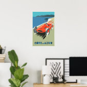 Cote D'azure France Vitage Poster (Heimbüro)