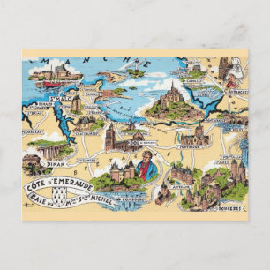 Côte d'Émeraude Frankreich  Postkarte