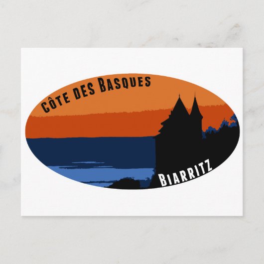 Côte des Basques Biarritz Postkarte (Vorderseite)